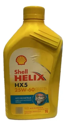 Shell 25w60 Aceite Mineral Shell Helix Hx5 25w60 1l | MercadoLibre