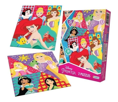 2 Puzzles De Princesas 24 Y 36 Piezas Premium