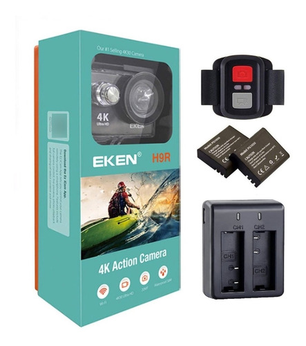 Eken H9r Camara De Accion 4k Control 2 Baterias Y Cargador