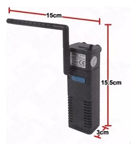 Filtro Interno Sobo Wp-320f 5w 500l/h Para Pecera Y Acuario