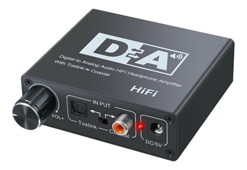 Conversor De Audio Digital Hifi Óptico A Rca Y 3.5mm 192khz