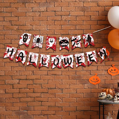 Decoración De Pancarta De Halloween, Guirnalda De Pancartas