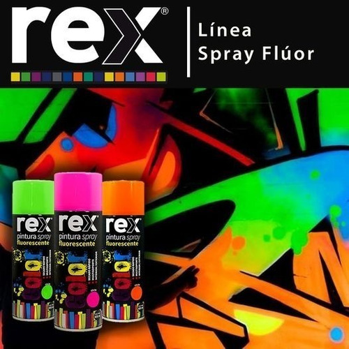 Pintura En Spray Aerosol Amarillo Fluor 400ml Rex60030 *ub*