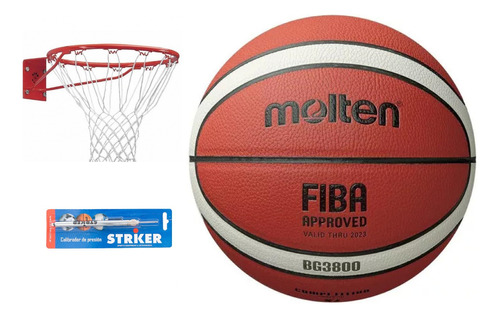 Pelota Básquet Profesional Molten B6g3800 + Aro N°7 + Medido