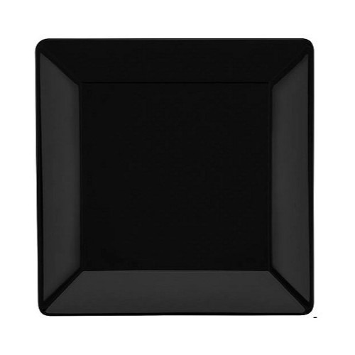 Prato Raso Porcelana Quartier Oxford 26,5cm Black Quadrado