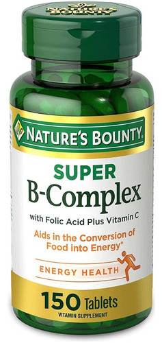 Complejo B Con Ácido Fólico Más Vitamina C Nature's Bounty