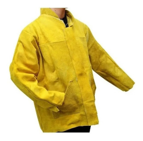 Campera Cuero Descarne Soldador Con Cierre Y Velcro Xl  Nº7