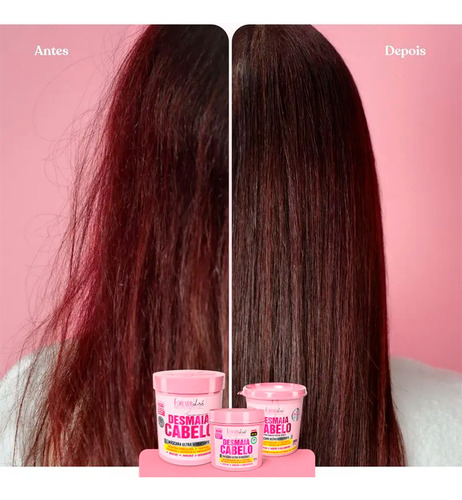 Kit Desmaia Cabelo Shampoo 500mle Máscara 350g Forever Liss