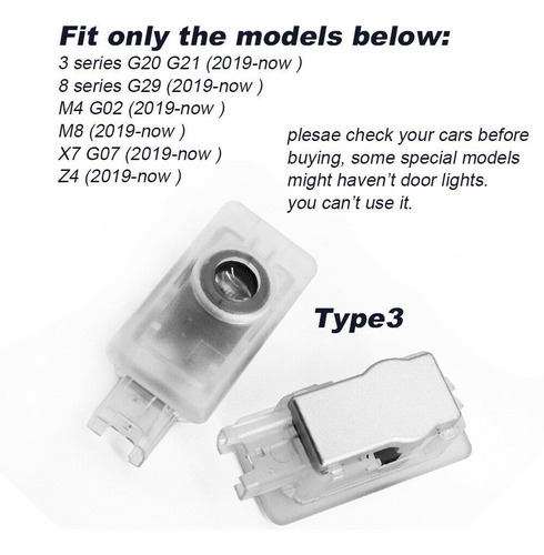 Luz Led De Cortesía Para Bmw  Con Logo G20 G29 G02 G07 M8