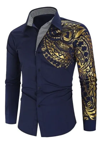 Camisa negra satinada hombre sale