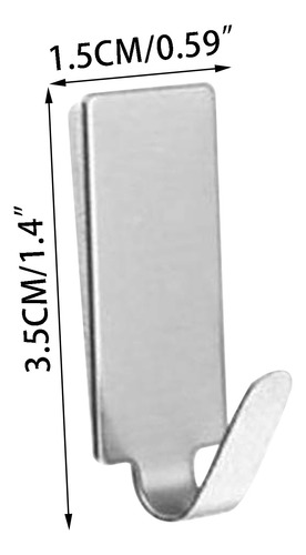 Gancho De Pared Autoadhesivo De Acero Inoxidable Para Uso Do