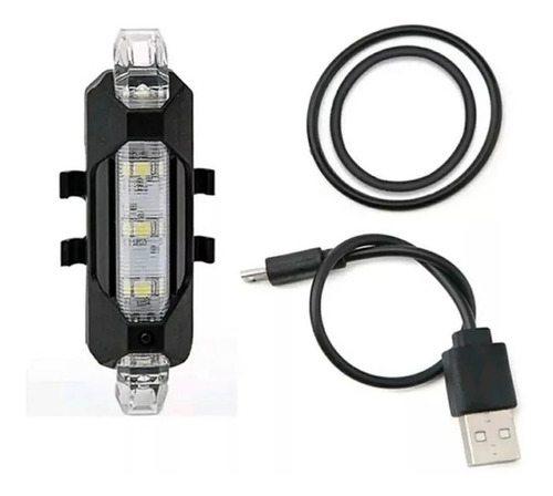 Luz Led Bicicleta Recargable Usb Alta Potencia Blanca Fría
