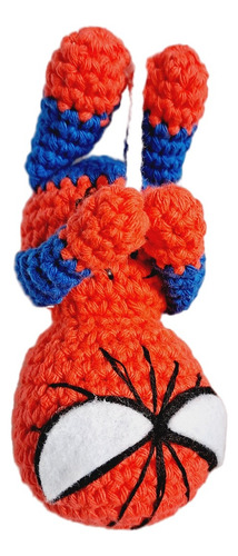 Amigurumi Spiderman Para Colgar En El Auto, 12 Cms