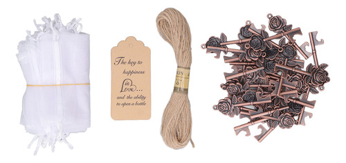 Abridor De Botellas Rose Key, 30 Unidades, Tarjetas Con Etiq