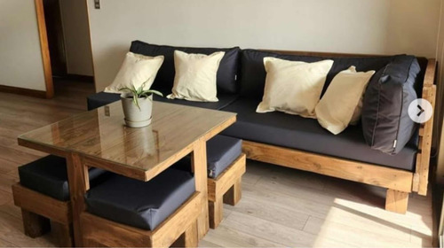 Sillónes Y Esquinero Grande Madera Tratada Living Exterior