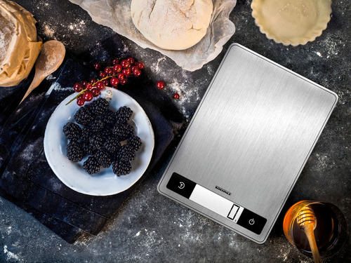 Balanza Cocina Digital Leifheit Acero Inox Hasta 15 Kg Capacidad Máxima 180 Kg Color Plateado