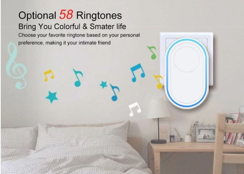 Imagen 7 de 7 de Timbre Inalámbrico Wifi, Con Campana Y Aviso Al Celular