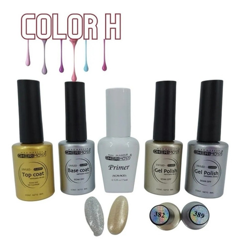 Kit De Esmaltado Permanente + Primer Cherimoya