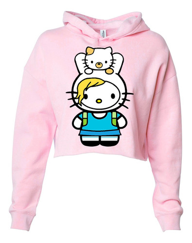 Top Crop Sudadera Top Hello Kitty Hora De Aventura Fionna