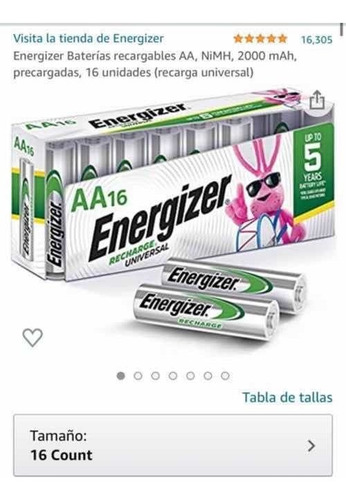 Aprovechaaa!!! Paquete De 16 Pilas Aa Recargables! Energizer