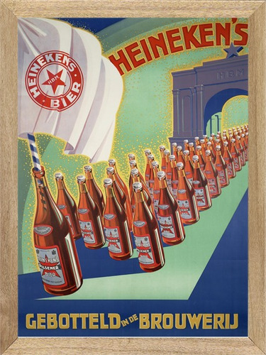  Heineken  Cerveza , Cuadro ,  Poster  , Bebida     P584