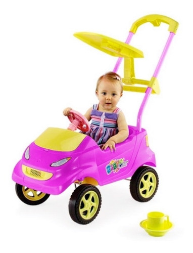Veículo Passeio P/ Bebê Baby Car Carrinho Infantil Pink
