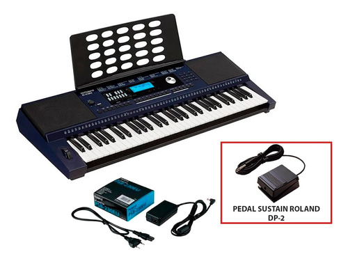 Teclado Roland Ex30 Arranjador 61 Teclas C/fonte + Pedal Dp2