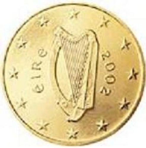 Moeda De Ouro 2 Cêntimos Euro Irlanda 24 K