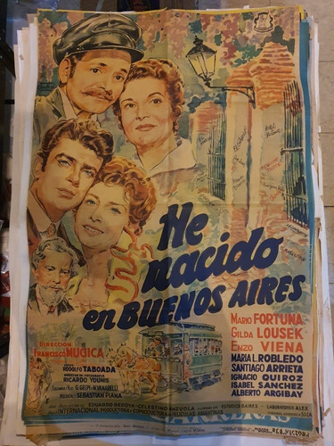 1 Antiguo Afiche De Cine He Nacido En Buenos Aires 542