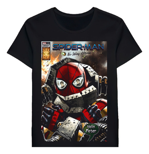 Remera Spider Nah Way Home Hello Peter Comic Cover 97549080