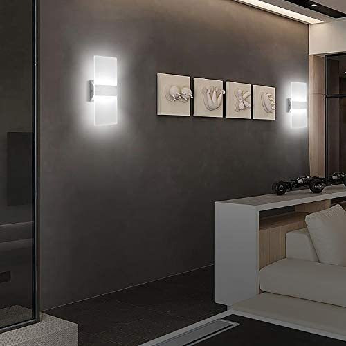 Aplique De Pared Moderno 12w Juego De 2 Lámpara De Par...