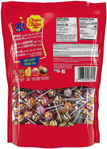 Chupa Chups Mini Paleta Sabores Surtidos Gde 210 Pz 1.26kg