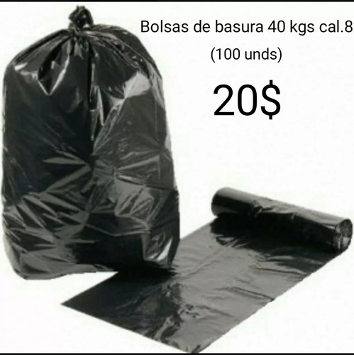 Bolsas De Basura 40 Kgs Cal.8 (100 Unds)
