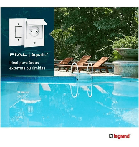 Placa Pial Plus Com Tomada 3 Pinos 10a Aquatic