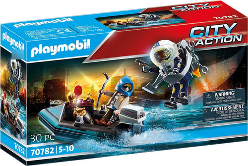 Playmobil Policía Barco De Chorro Veloz