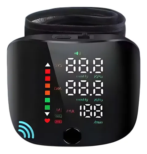 Medidor De Pressão Recarregável Led Voz Em Português Pulso Preto Marca TXVAR