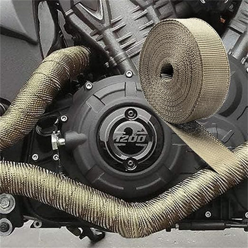 Manta Fita Térmica Termotape Titanium Escapamento P/ Escape 10 Metro + 6 Zip
