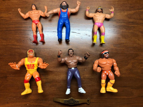 Lote De 6 Luchadores Wwe Wwf Hulk Hogan Macho Man Wrestling