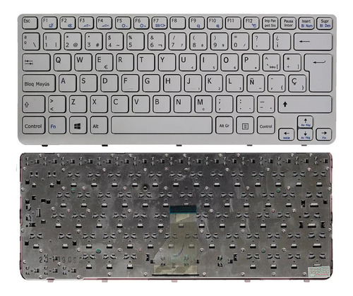 Teclado Sony Sve14 Sve141 Sve141d11u Sve14115flw Blanco Espa