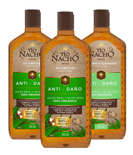 Pack Tío Nacho Aloe Vera 2 Shampoo +acondicionador C/u 415ml