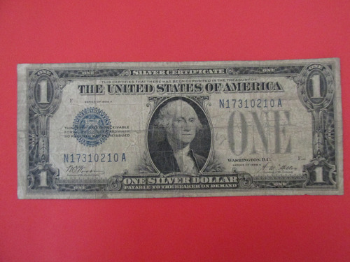 Antiguo Billete 1 Dollar Estados Unidos Año 1928 Escaso 