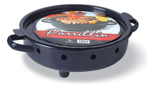 Parrillin Brasero Esmaltado Circular 28.5 X7.5 Cm.