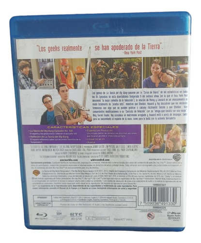 La Teoria De Big Bang Temporada 5 Blu-ray (Usado)