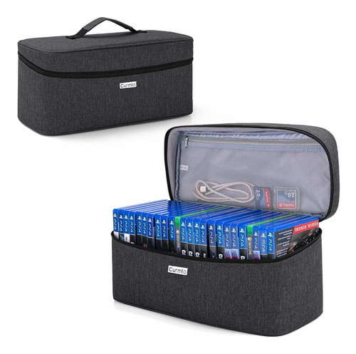 Curmio Game Disc Storage Bag For Up To 24 Discs, Universal P