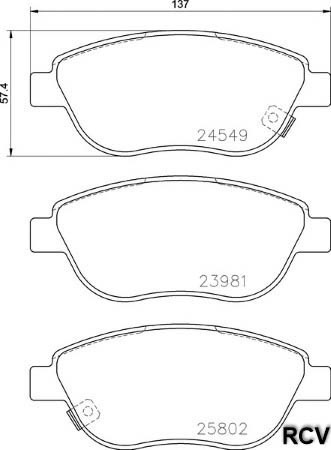 Balatas Disco  Delantera Para Fiat Grande Punto   2008