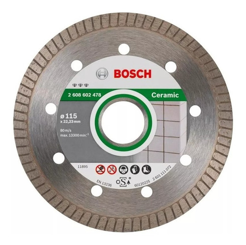 Disco Diamantado Bosch Amoladora 115mm Porcelanato Piedra