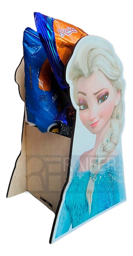 Dulcero Centro De Mesa De Elsa Frozen 10 Pzas Imagen 2 Caras