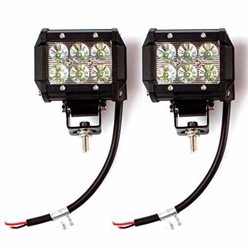 Faro Proyector 6 Led 18w 1620lm Rectang Para Moto 4x4!!!