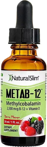 Metab 12 NaturalSlim Vitamina B12 con Vitamina D Berry Flavor 30ml
