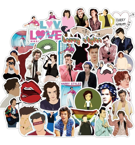 50 Stickers De Harry Edward Styles - Etiquetas Autoadhesivas